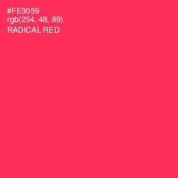 #FE3059 - Radical Red Color Image